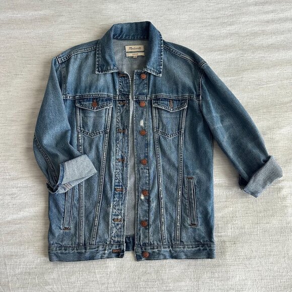 Madewell The Oversized Jean Jacket Medium Wash - Picture 2 of 10